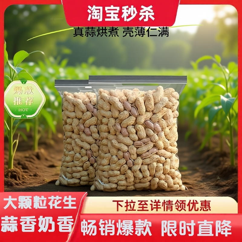 秋淘蒜香味花生500g|千人回购