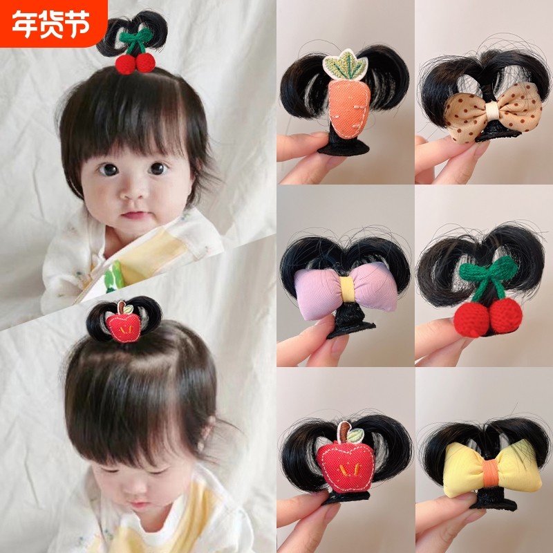儿童冲天辫发夹婴儿宝宝汗毛夹子可爱女童假发发卡胎毛夹头饰皇冠,童装/婴儿装/亲子装,发饰,淘宝优惠券,粉丝福利购,淘宝优惠卷