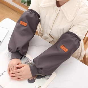袖套男女帆布耐磨袖头工作秋冬羽绒服专用护袖头筒防脏黑色防油