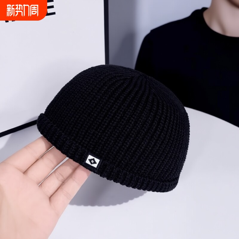 薄款无檐针织帽子男士女春秋雅痞包头西瓜帽寸头瓜皮帽冷帽毛线帽