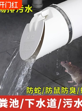 PVC排水管防返臭污水单向止回阀50/75/110防臭蚊虫鼠蛇止逆阀外盖