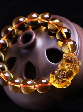 仿黄水晶手串手串黄色水晶