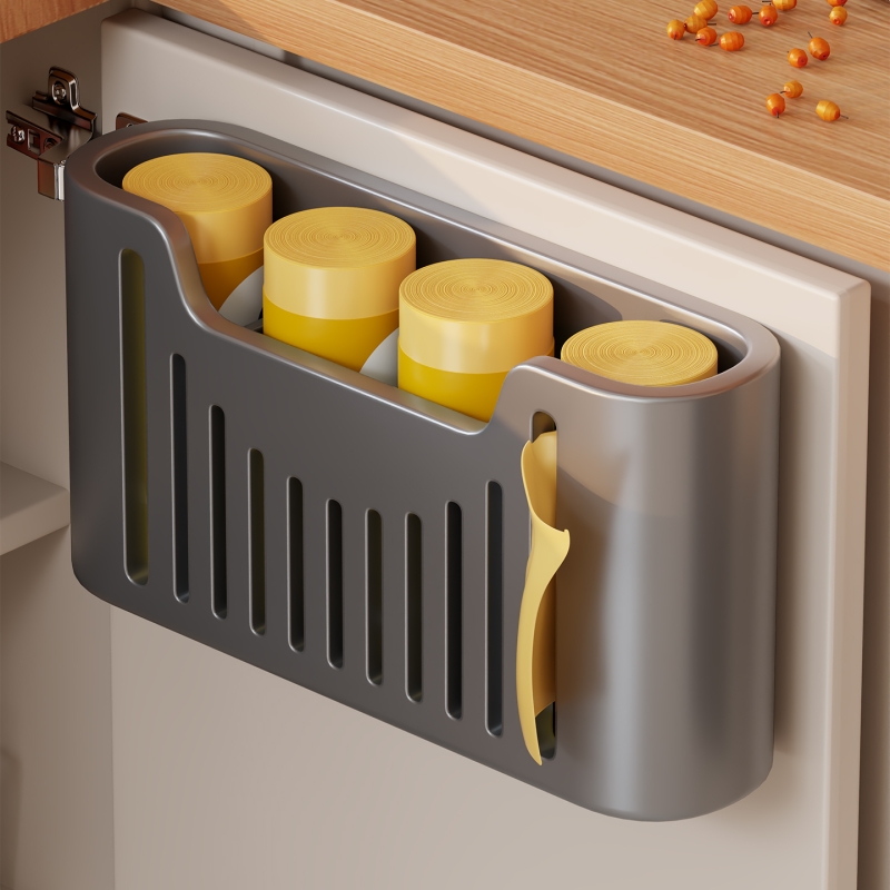 垃圾袋收纳盒厨房柜门壁挂式