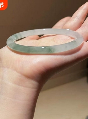 爆款仿新疆天山翠玉镯手串手链圆条飘花晕染翠冰透手镯手镯紫罗兰