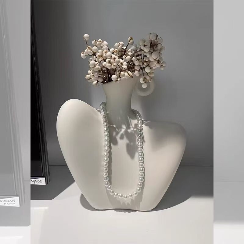 创意人体造型艺术花瓶客厅插花花器家居酒柜装饰品小众摆件高级感