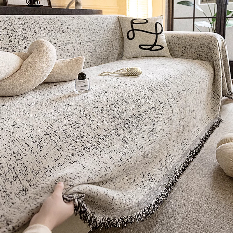 雪尼尔防猫抓沙发巾盖布