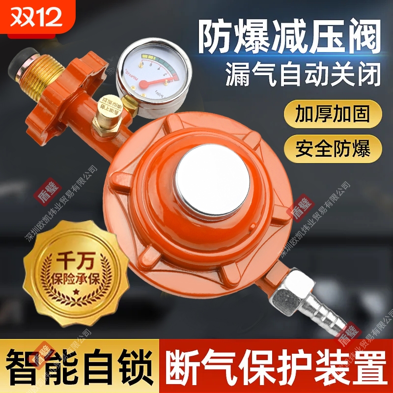 【漏气自锁】新国标家用0.6流量热水器减压阀安检必过煤气低压阀