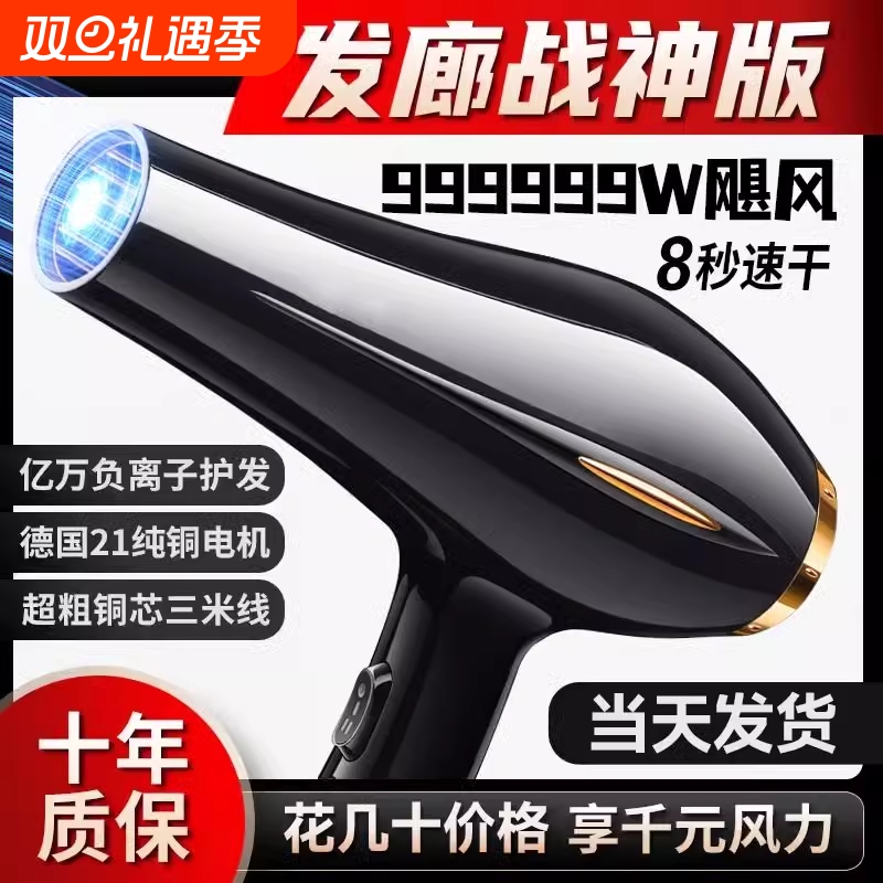 吹风机家用大风力负离子护发静音速干大功率发廊吹风筒理发店专用