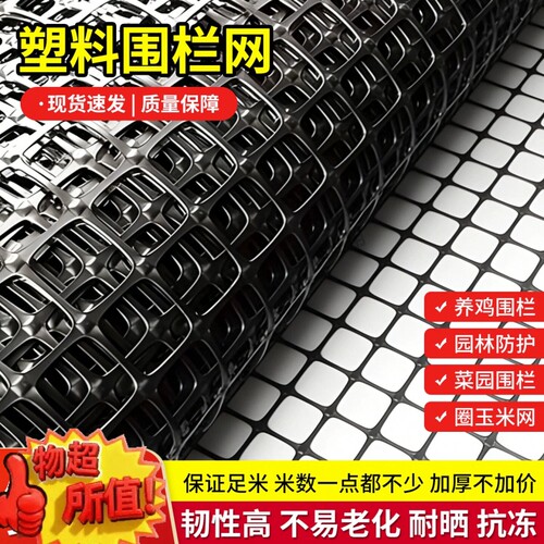 养鸡鸭塑料围栏网拦鸡网养殖网菜园防护网格网玉米网家用菜地鸡笼