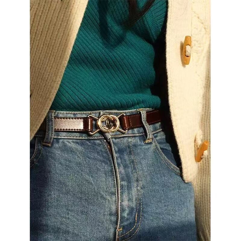 腰带女士设计感高级感可调节百搭ins风潮装饰免打孔西装裤带皮带