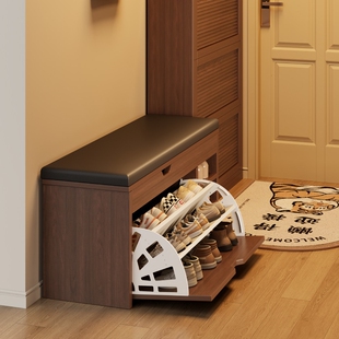 实木鞋架家用门口鞋柜坐凳换鞋凳穿鞋凳收纳简易可坐玄关轻奢储物