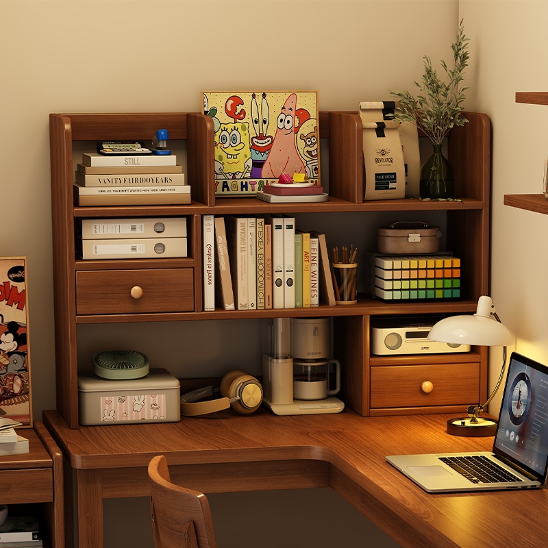 实木书架桌面置物架家用简易书柜