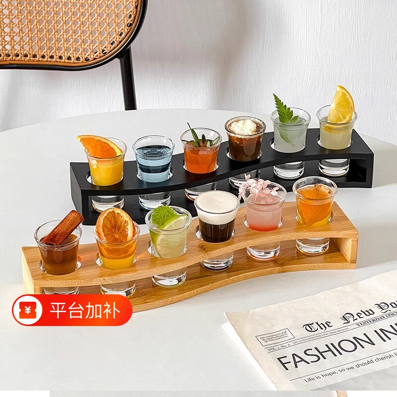 鸡尾酒子弹杯shot杯套装轰炸机杯子b52微醺酒杯高颜值一口杯玻璃