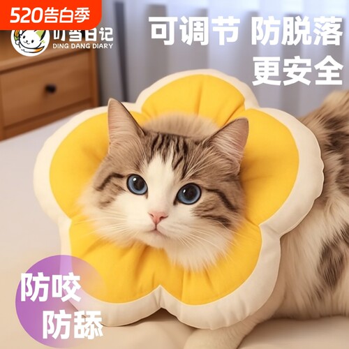 伊丽莎白圈猫绝育项圈防舔猫咪狗狗头套宠物驱虫伊脖圈太阳花防咬