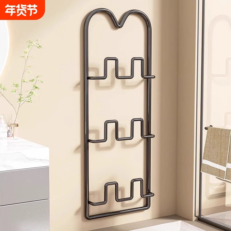 免打孔壁挂拖鞋架浴室卫生间置物架鞋子收纳神器厕所沥水挂架托架