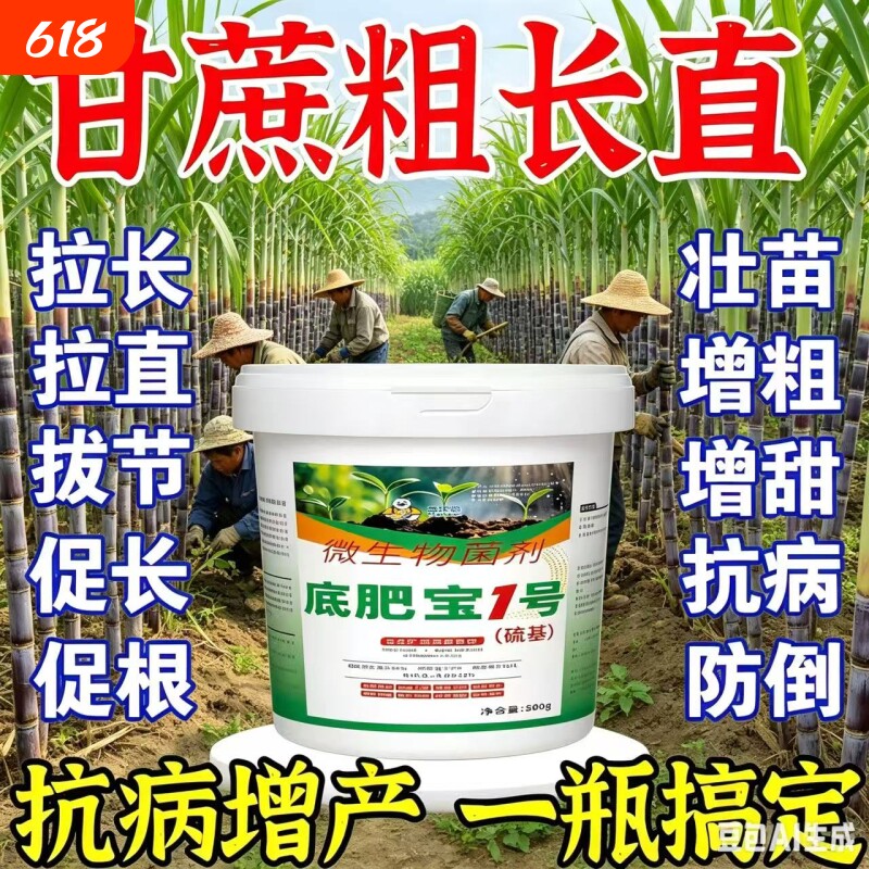 甘蔗底肥宝甘蔗种植专用补充营养茎秆增粗拉长增甜膨大剂生物肥料