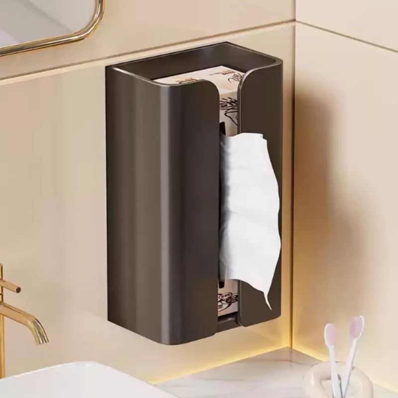 壁挂式纸巾盒洗脸巾收纳架卫生间厕所厨房湿巾置物架抽纸盒磁吸