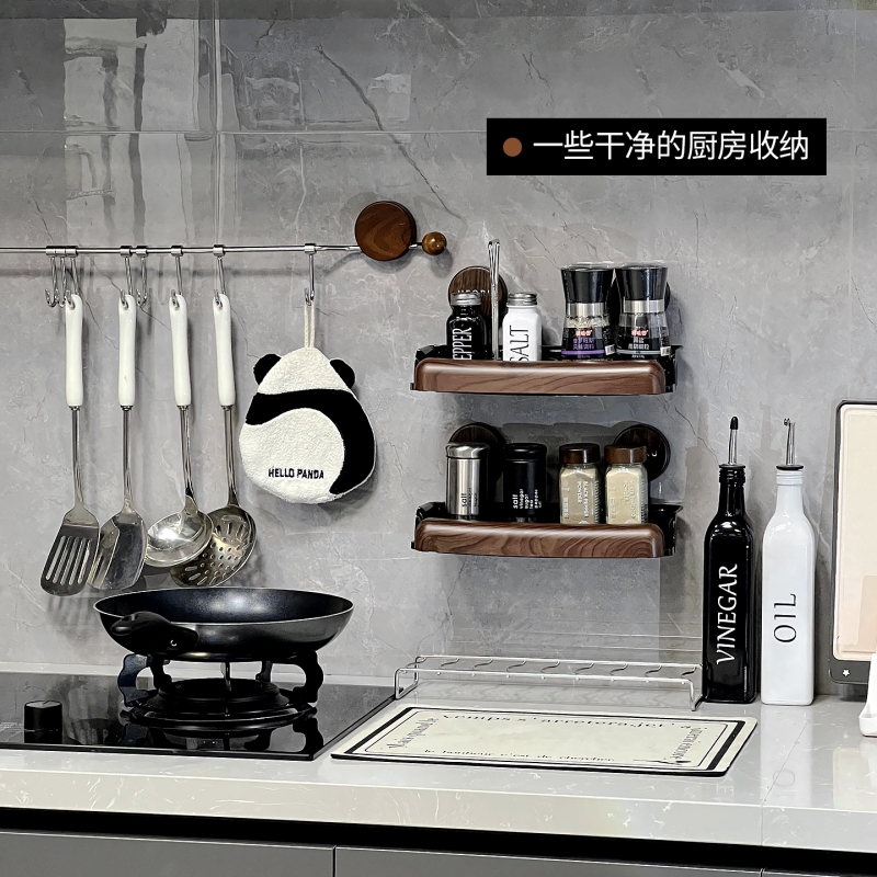 厨房沥水架水槽边吸盘置物架免打孔转角调料架壁挂调味料收纳架子