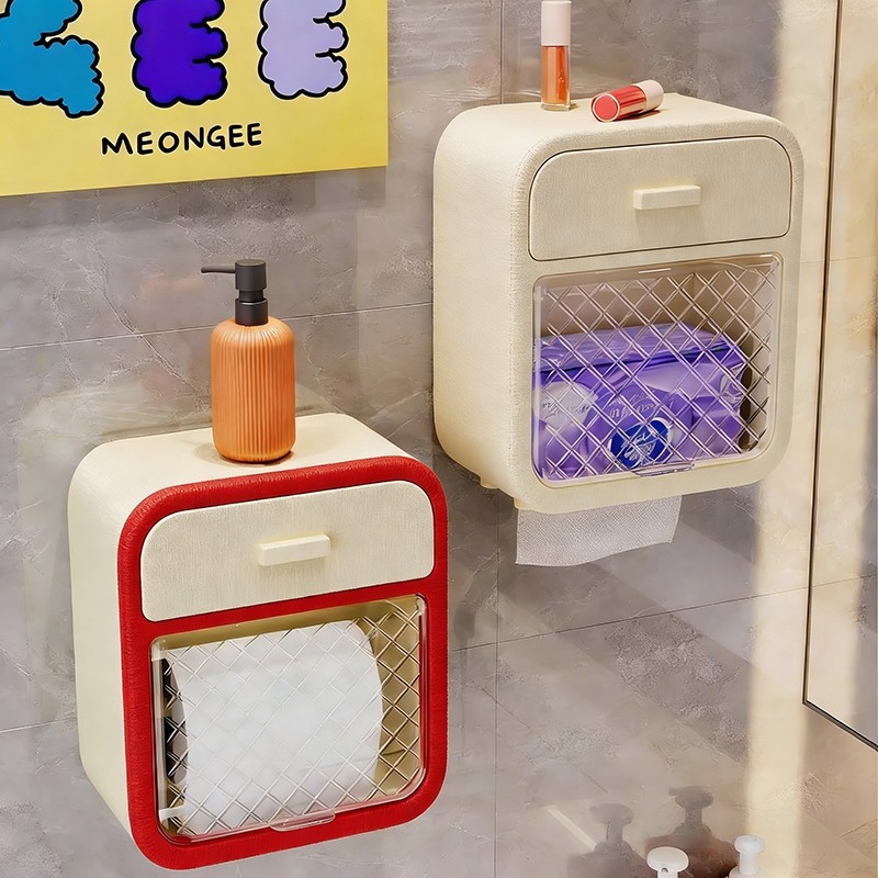 卫生间厕纸盒纸巾盒抽纸盒卫生纸置物架卷纸防水壁挂式免打孔收纳