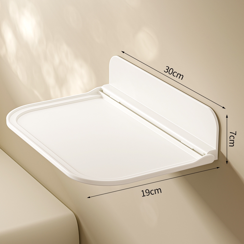 可折叠墙上置物架塑料卫生间手机收纳宿舍床头免打孔托盘机顶盒架