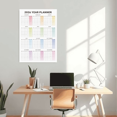 2026全年计划日历自律打卡高颜值