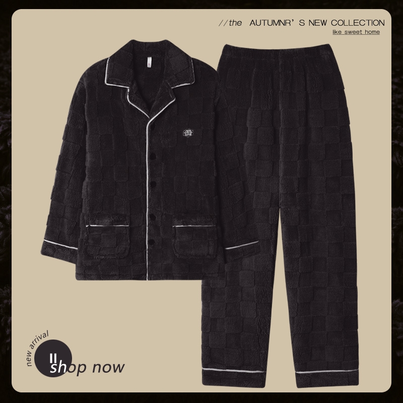 珊瑚绒秋冬款可外穿大码家居服