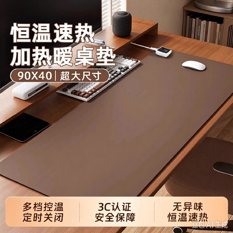 加热鼠标垫电发热冬天暖桌垫办公室书桌面垫学生电脑暖手取暖家用