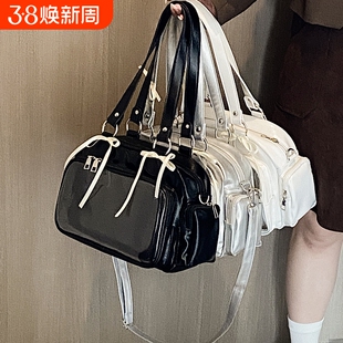 斜挎痛包小食量单肩大容量吧唧谷子包丝带初中生二次元日系制服包