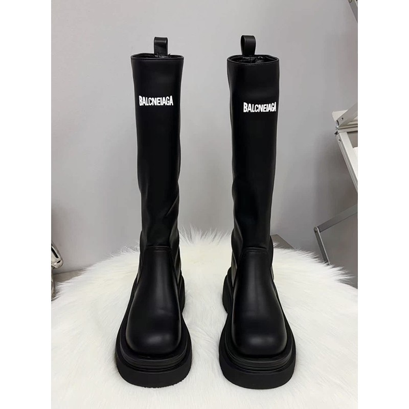 厚底高筒靴子女款秋冬长筒靴女2025新款爆款春秋款长靴黑色高跟