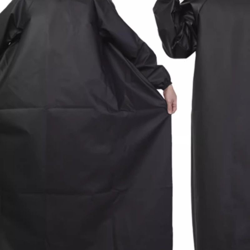罩衣防水防油加长水产专用工作服男女长袖外套宽松家用厨房皮围裙
