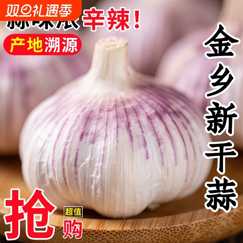 【天天抢购】山东紫皮大蒜新干蒜大蒜批发大蒜种子蒜特大蒜头蔬菜