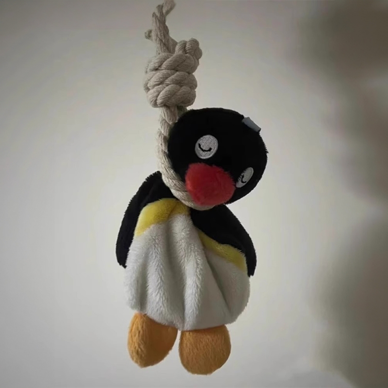 pingu吊索毛绒挂件玩具玩偶搞怪公仔企鹅背包书包钥匙扣包包挂饰