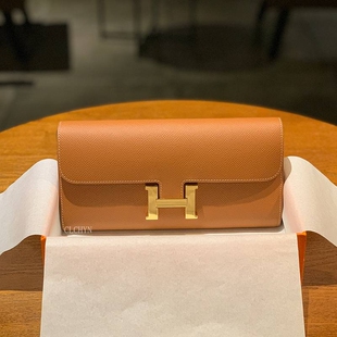 爱马女仕H扣康康包EP掌纹手包 新款真皮钱包女长款大容量多功能手