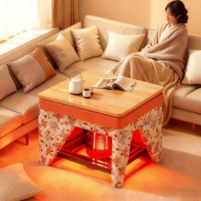 烤火桌子家用正方形简易多功能餐桌冬季取暖桌折叠烤火架桌面火炉