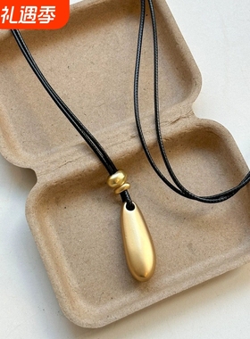 极简主义水滴吊坠项链女2025高级新款感长款毛衣链小众装饰配饰潮