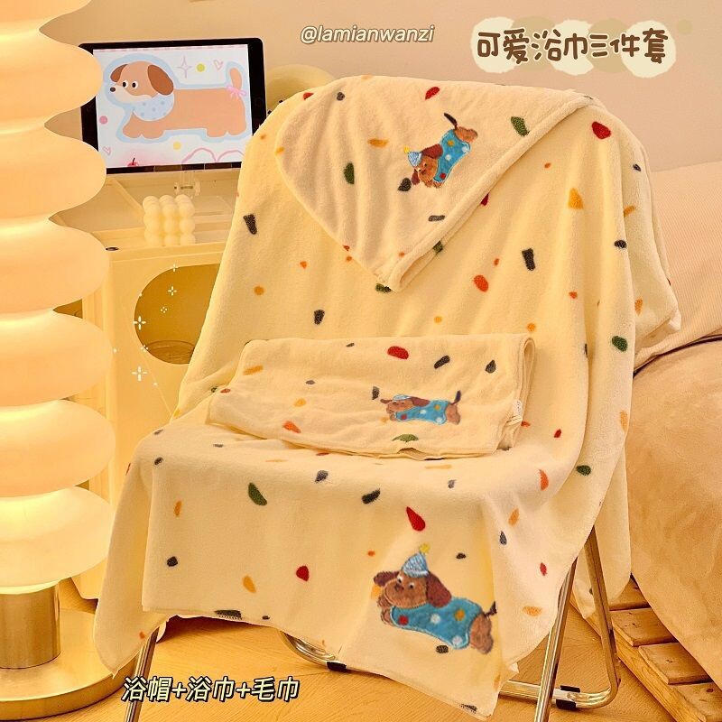 可爱浴巾女新款可穿可裹巾宿舍洗澡大人比纯棉吸水速干软毛巾家用