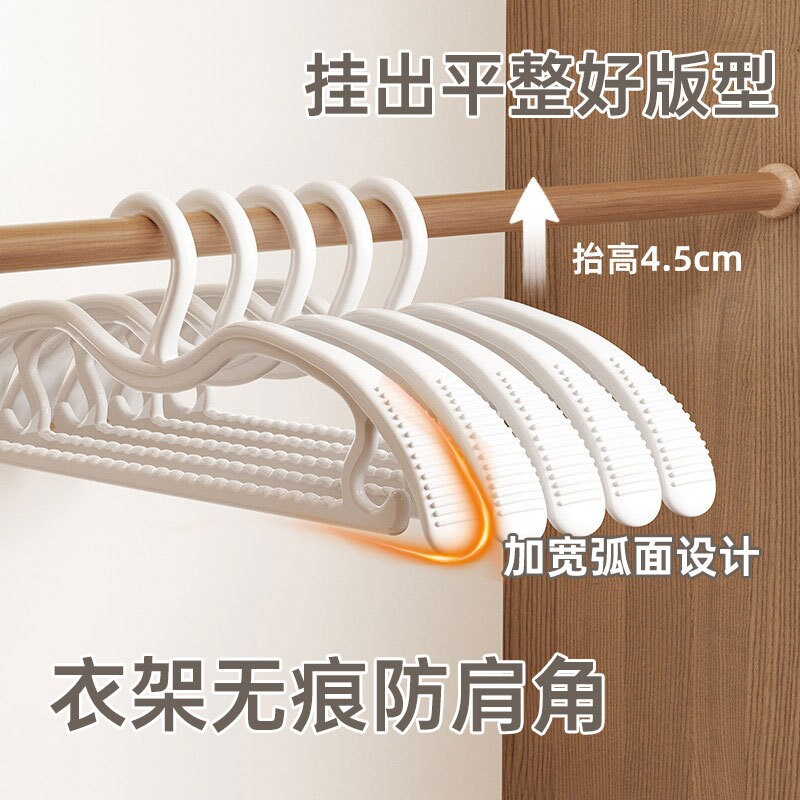 短颈衣架家用挂衣防鼓包无痕防肩角衣挂省空间缩脖宽肩衣服架