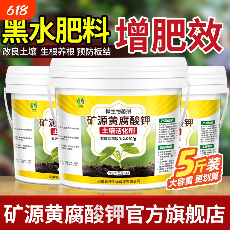 土壤活化剂宝矿源黄腐酸钾微生物菌剂黑水松土精改良剂养花肥疏松