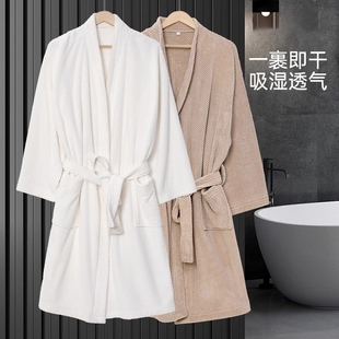 浴袍男款 睡袍强吸水女珊瑚绒可穿大浴巾成人比纯棉速干裹全身浴衣