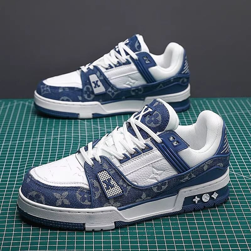 PINGFANZHE新款百搭牛仔经典板鞋休闲鞋增高运动鞋男女潮流面包鞋