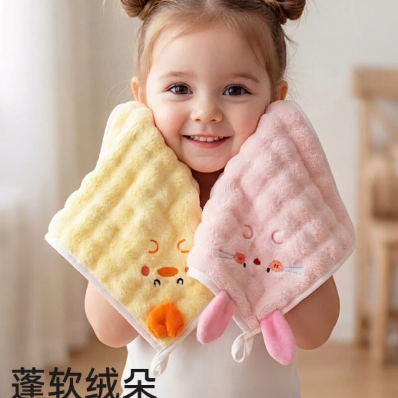 儿童洗脸毛巾新生儿超软口水巾宝宝洗澡洗屁屁专用小方巾擦脸手帕