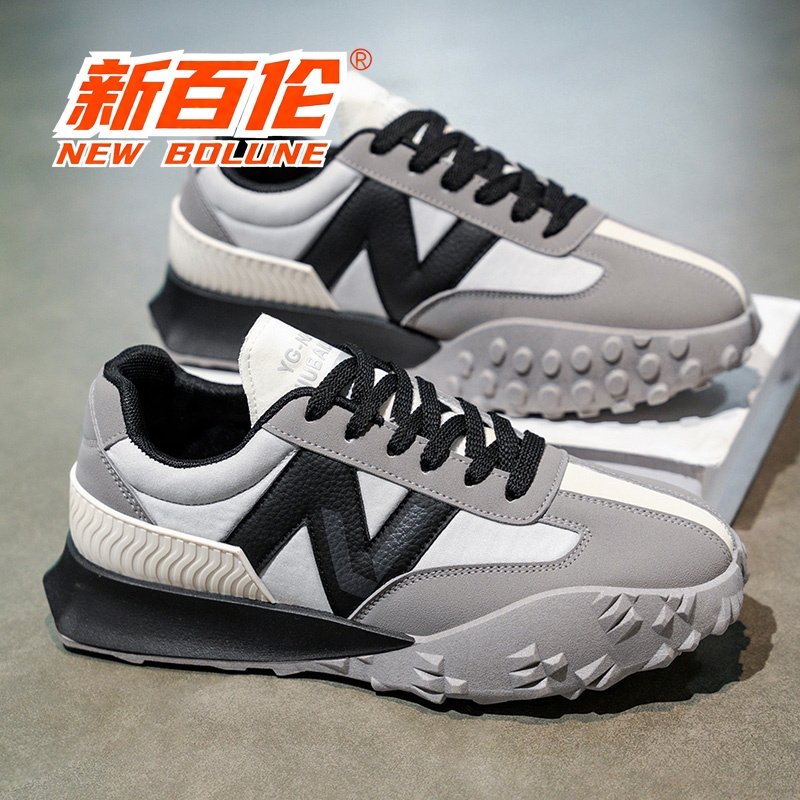 新百伦2025新款冬季情侣跑步运动阿甘鞋厚底增高轻便休闲老爹鞋