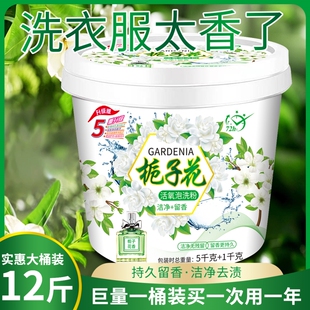 超大桶栀子花洗衣粉桶装香氛天然皂粉强效去污持久留香家用批发