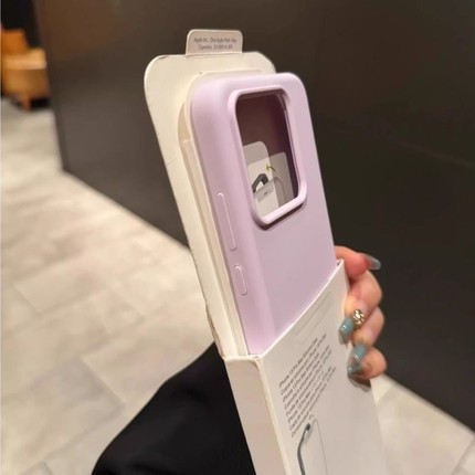 芋豆紫真液态硅胶适用xiaomi15小米14/17手机壳12男Civi5红米K80/70至尊版K60女Note15/13pro+超薄防摔