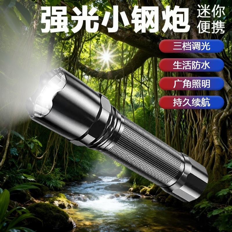 【三档调节】新款便携迷你手电筒可充电户外登山探险应急灯CZ009