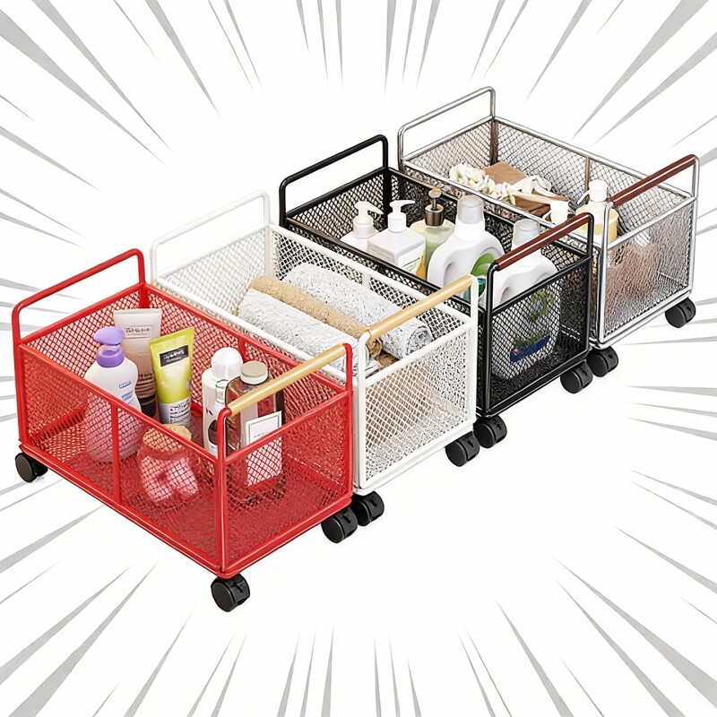 卫生间置物架浴室柜下多功能抽拉放置架洗漱台下防水防锈收纳神器