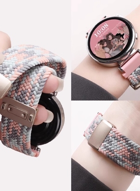 适用华为gt5手表表带磁吸编织gt4尼龙gt3pro荣耀智能手表个性watch4pro高级男女新款gt2可爱41运动腕带配件