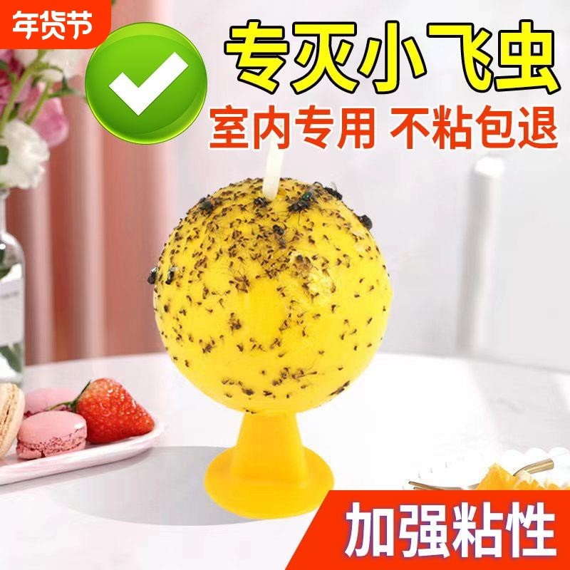 果蝇诱捕器小飞虫粘虫球诱苍蝇蚊子灭杀神器苍蝇贴粘蝇纸室内厨房,居家日用,粘蝇纸,淘宝优惠券,粉丝福利购,淘宝优惠卷