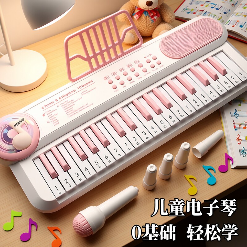 儿童电子琴钢琴女孩初学者入门宝宝多功能音乐乐器男玩具生日礼物