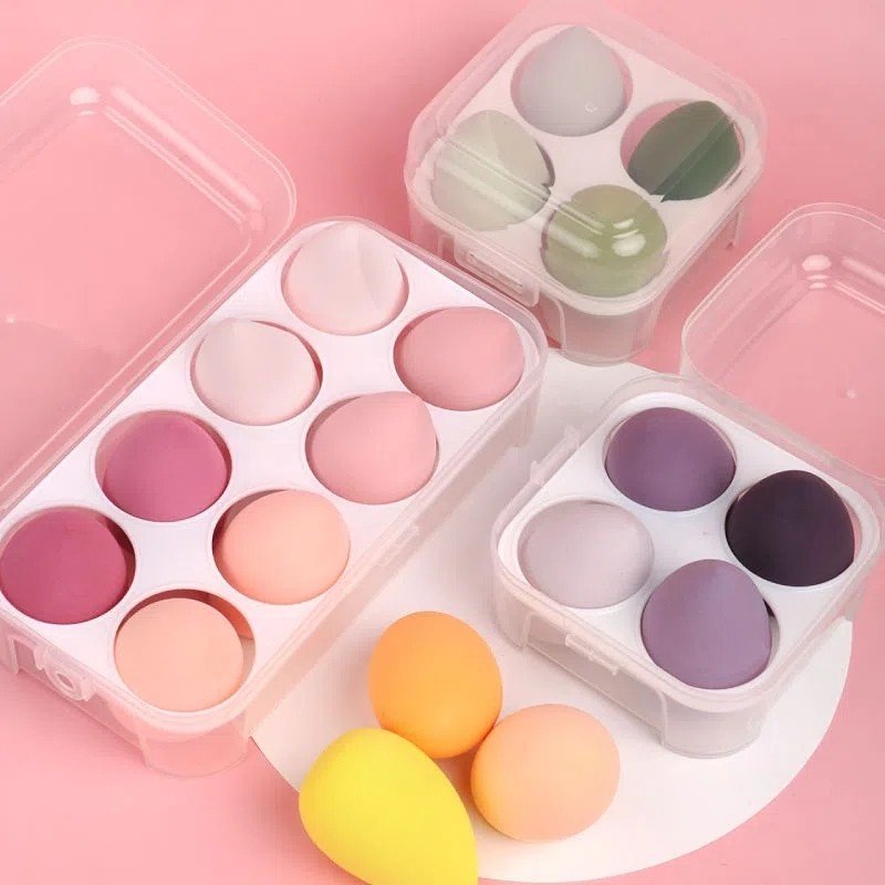 美妆蛋不吃粉超软巨软棉花糖粉扑学生盒装蛋蛋干湿两用化妆棉斜切